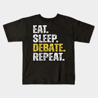 Eat Sleep Debate Repeat Kids T-Shirt